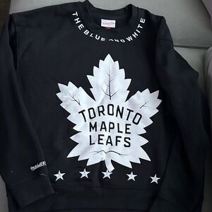 Mitchell & Ness Navy and White Toronto Maple Leafs Crewneck